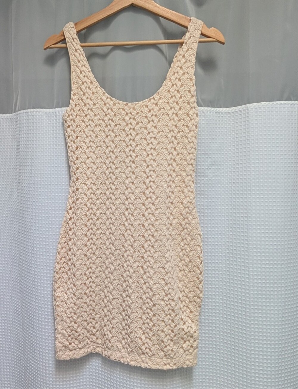 3/$20 NWOT Urban Outfitters Staring at Stars Cream Knit Lace Mini Dress Small
